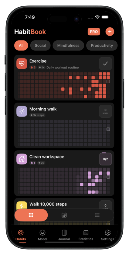 HabitBook App Screenshot